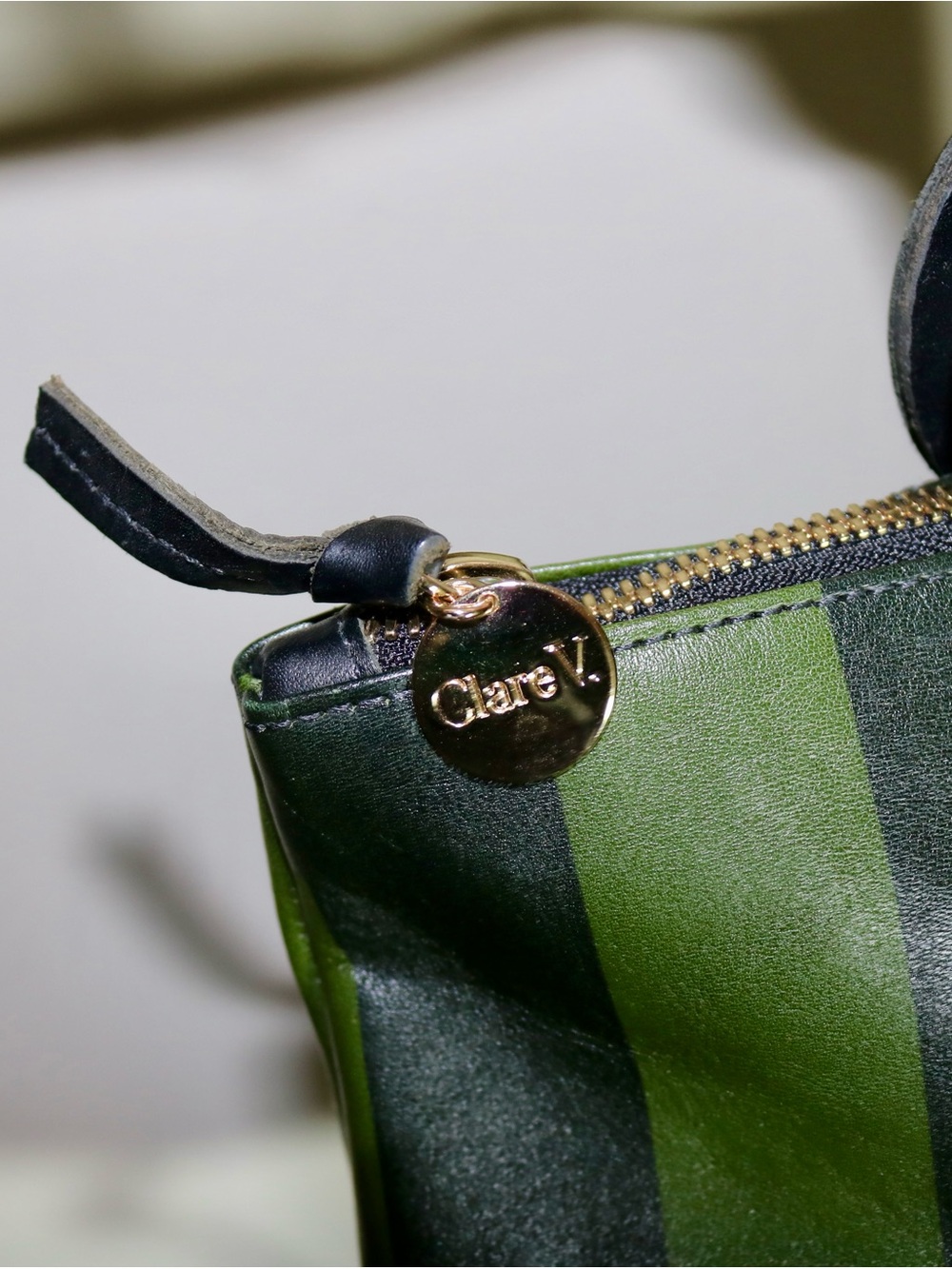 Clare V. Marcelle Backpack in Black Fern Stripe - Picture 10 of 14